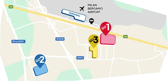 Map of Bergamo Orio al Serio Airport Parking ParkinGO