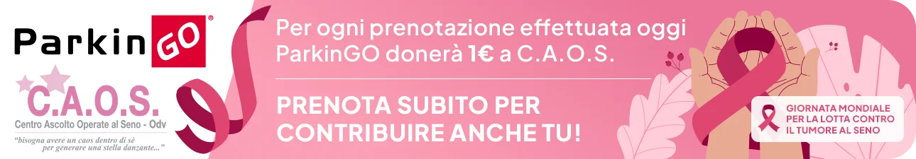 ParkinGO dona 1€ per all'associazione C.A.O.S. per ogni prenotazione effettuata oggi