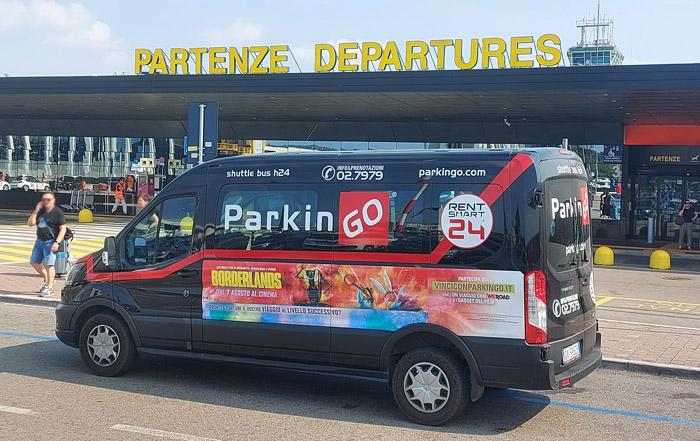 navetta ParkinGO Borderlands aeroporto Malpensa